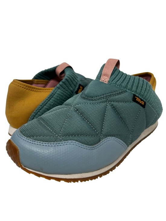 Teva Shoes - Teva Quilted Slip-On in Teal with Mustard and Pink Accents